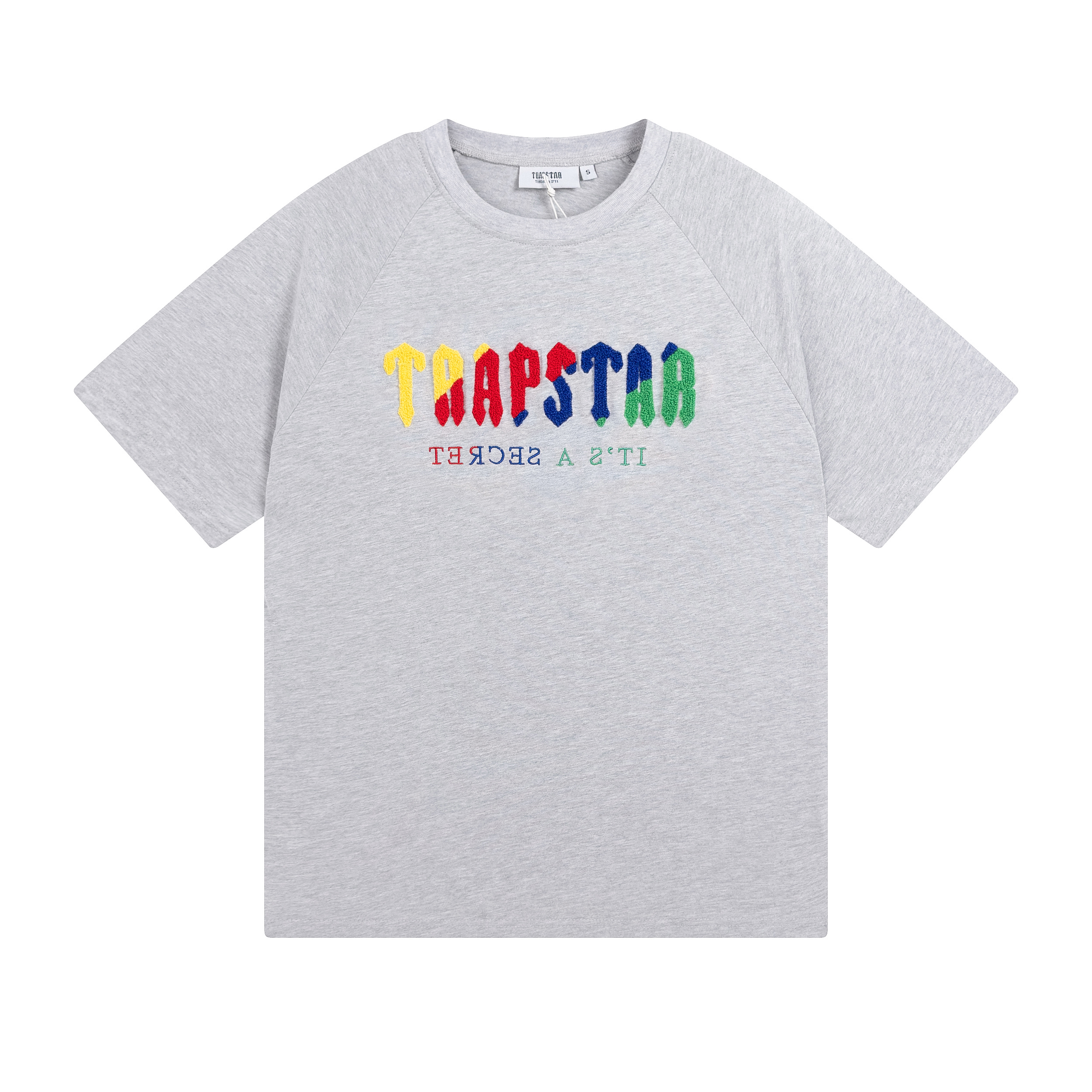 Trapstar It's A Secret Rainbow Gradient Letter Print T-Shirt &amp; Shorts Set - Black/Grey P260 623-624