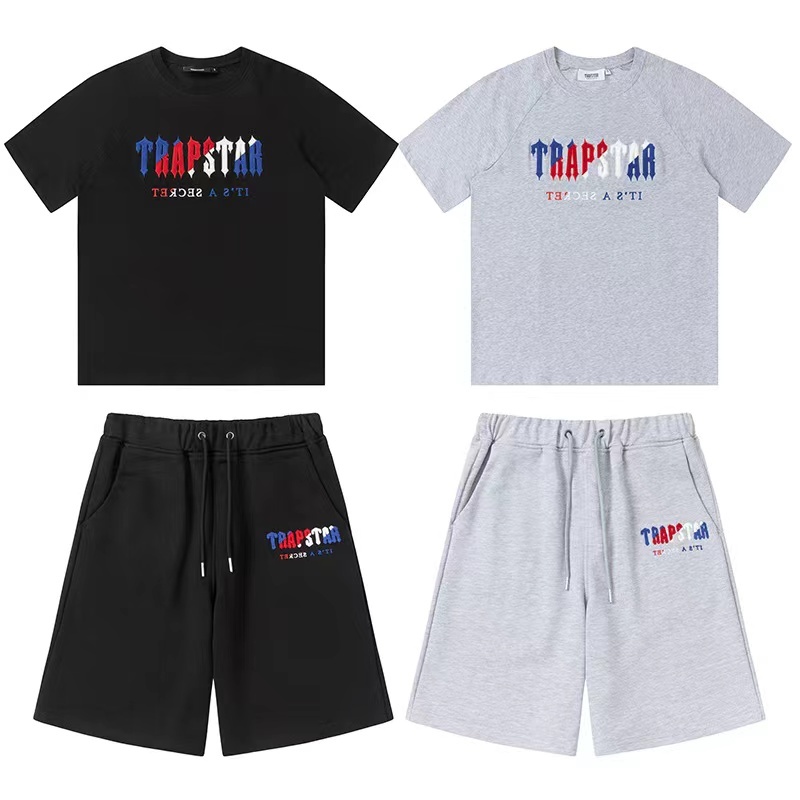 Trapstar It's A Secret Chenille Patch Tracksuit - Black/Grey/White P260 625-626