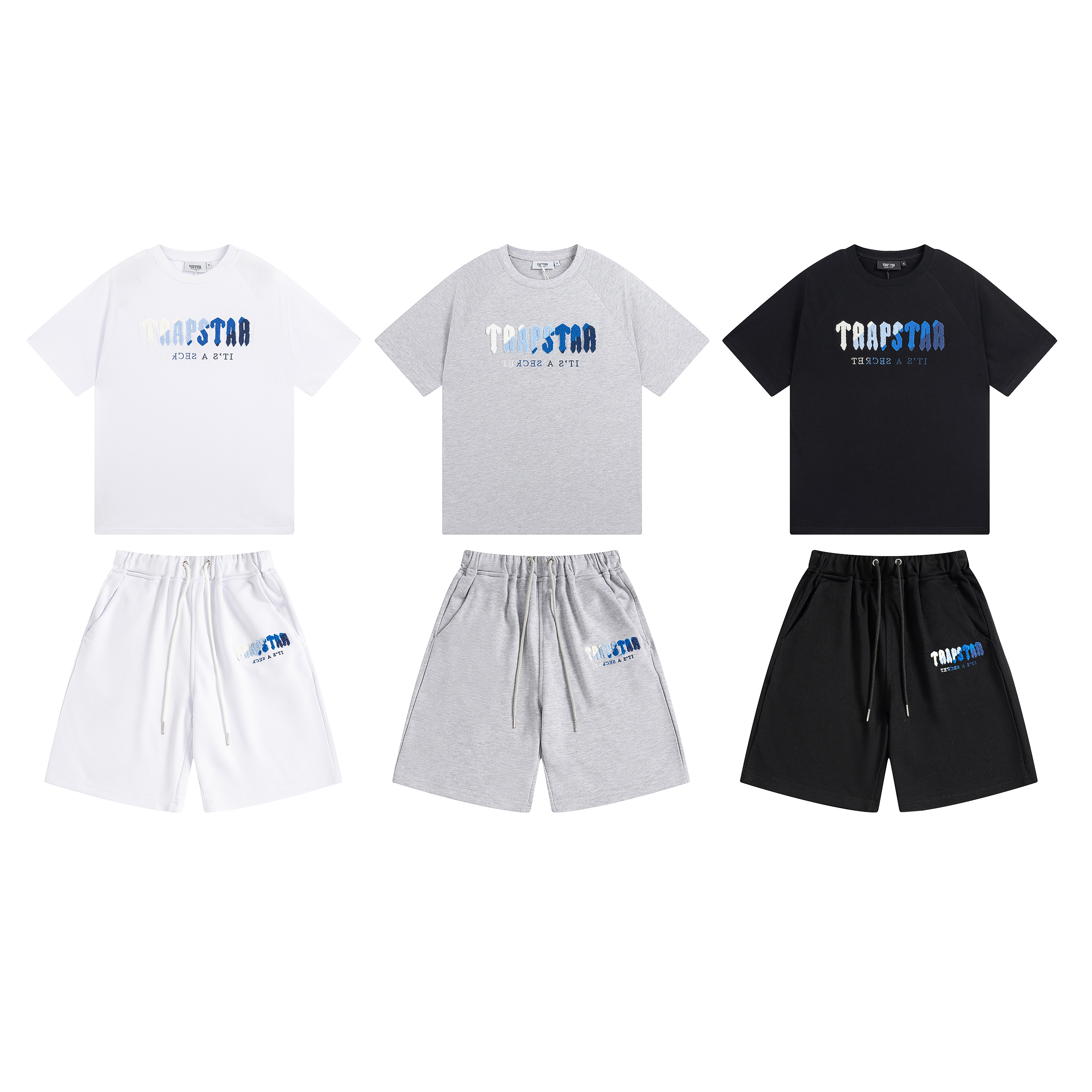 Trapstar Decoded Chenille Embroidery Set - Black/Grey/White P260 629-630