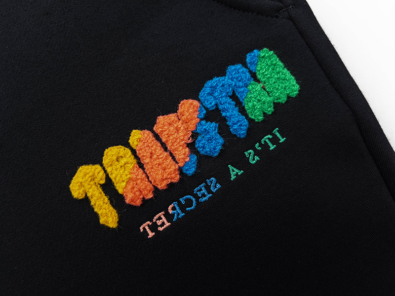 Trapstar It's A Secret Rainbow Letter Print Hoodie &amp; Jogger Set - Black/Grey