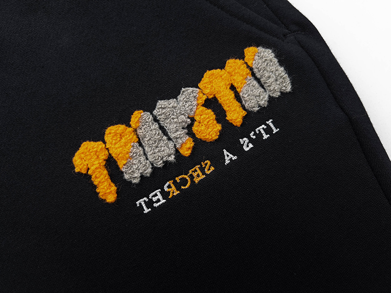 Trapstar It's A Secret Orange Gradient Letter Print Hoodie &amp; Jogger Set - Black/Grey