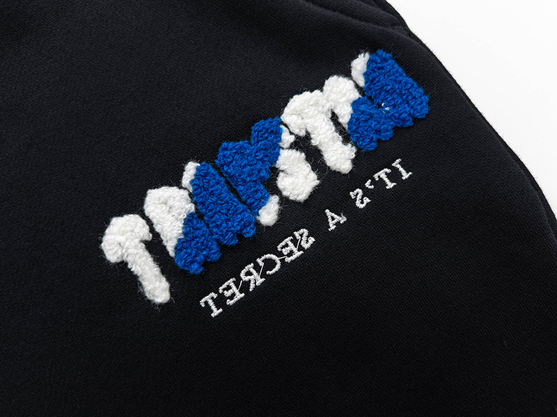 Trapstar It's A Secret Blue Gradient Letter Print Hoodie &amp; Jogger Set - Black/Grey