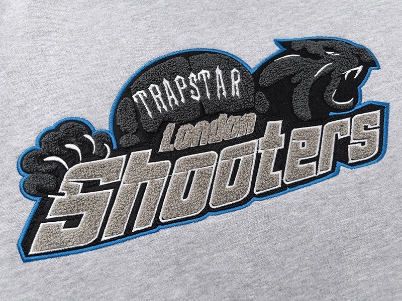 Trapstar Shooters Blue Panther Graphic Hoodie &amp; Jogger Set - Black/Grey