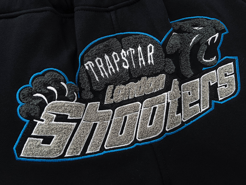 Trapstar Shooters Blue Panther Graphic Hoodie &amp; Jogger Set - Black/Grey