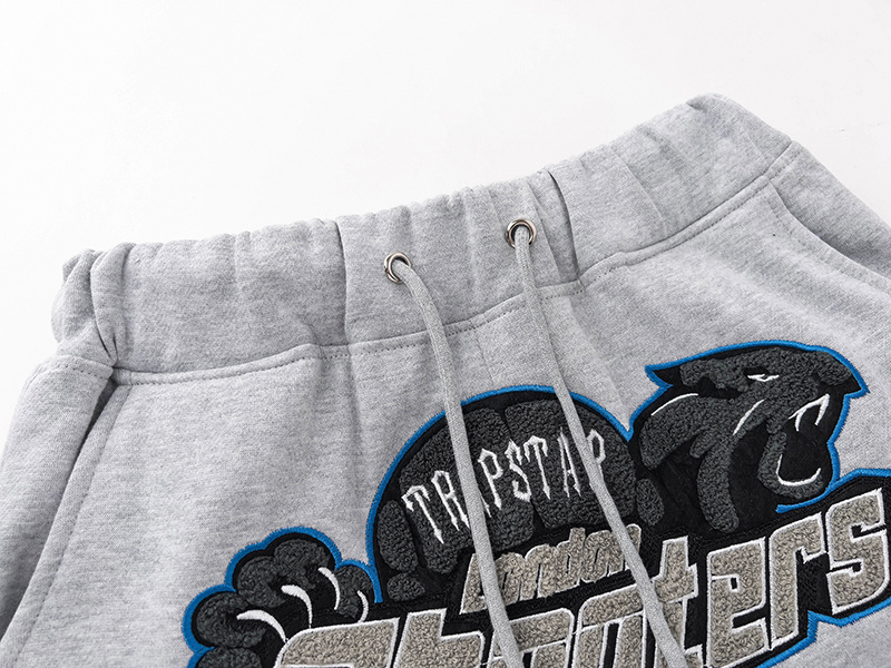 Trapstar Shooters Blue Panther Graphic Hoodie &amp; Jogger Set - Black/Grey