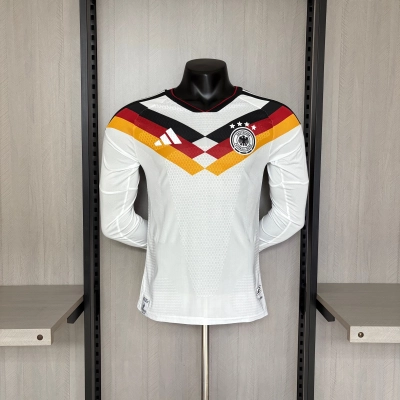 Germany 2026 World Cup Home Long Sleeve Player Edition Jersey - Classic Tricolor 01