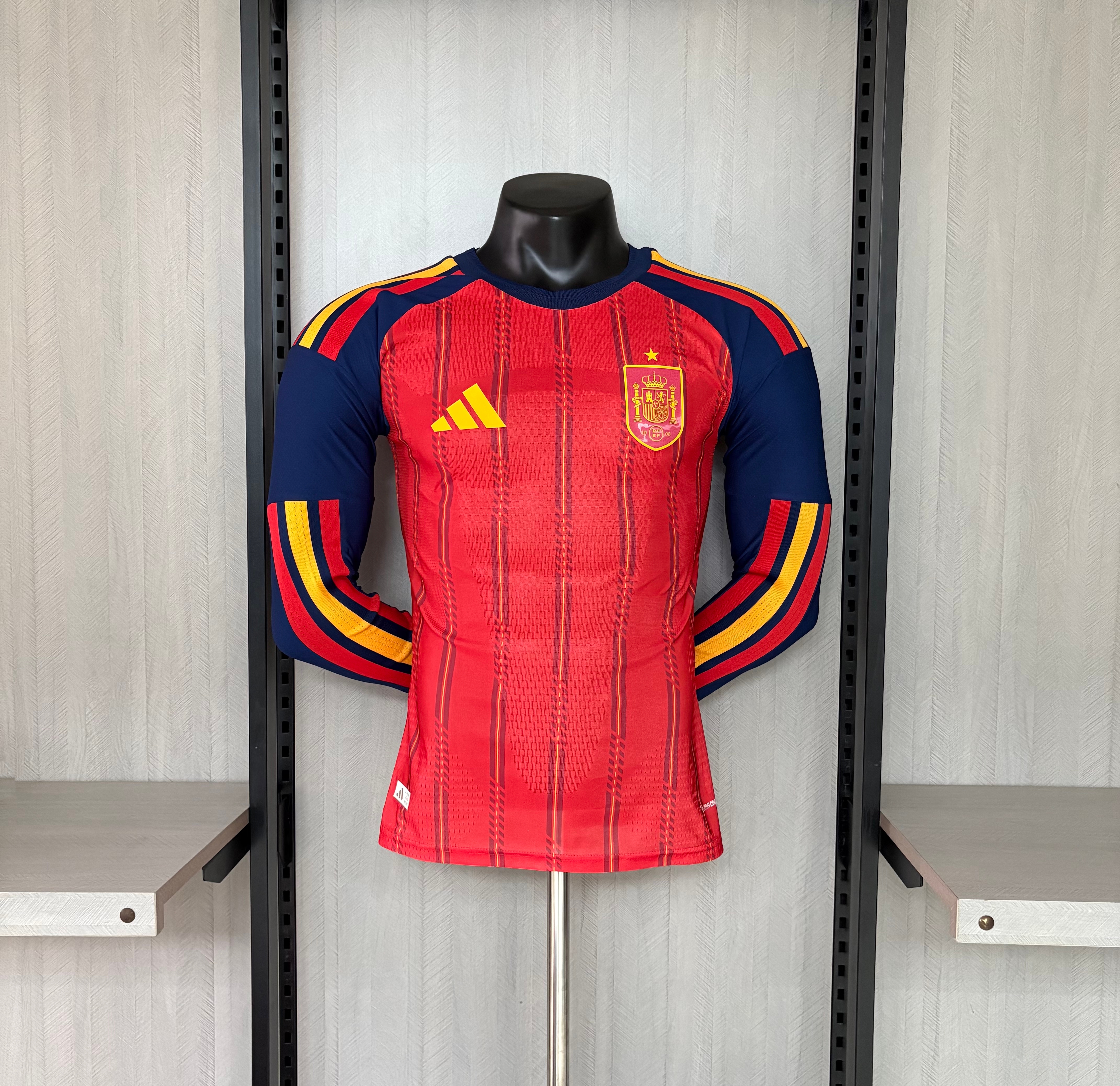 Spain 2026 World Cup Home Long Sleeve Player Edition Jersey