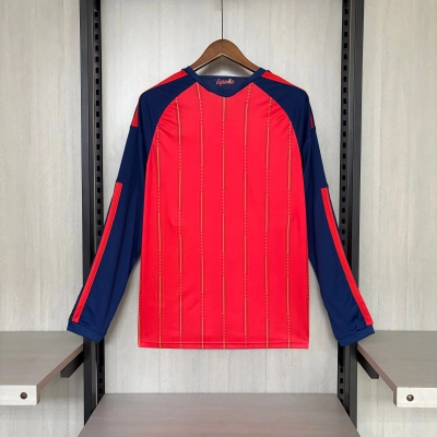 2026 Spain Home Long Sleeve Soccer Jersey - Men's Football Shirt 02