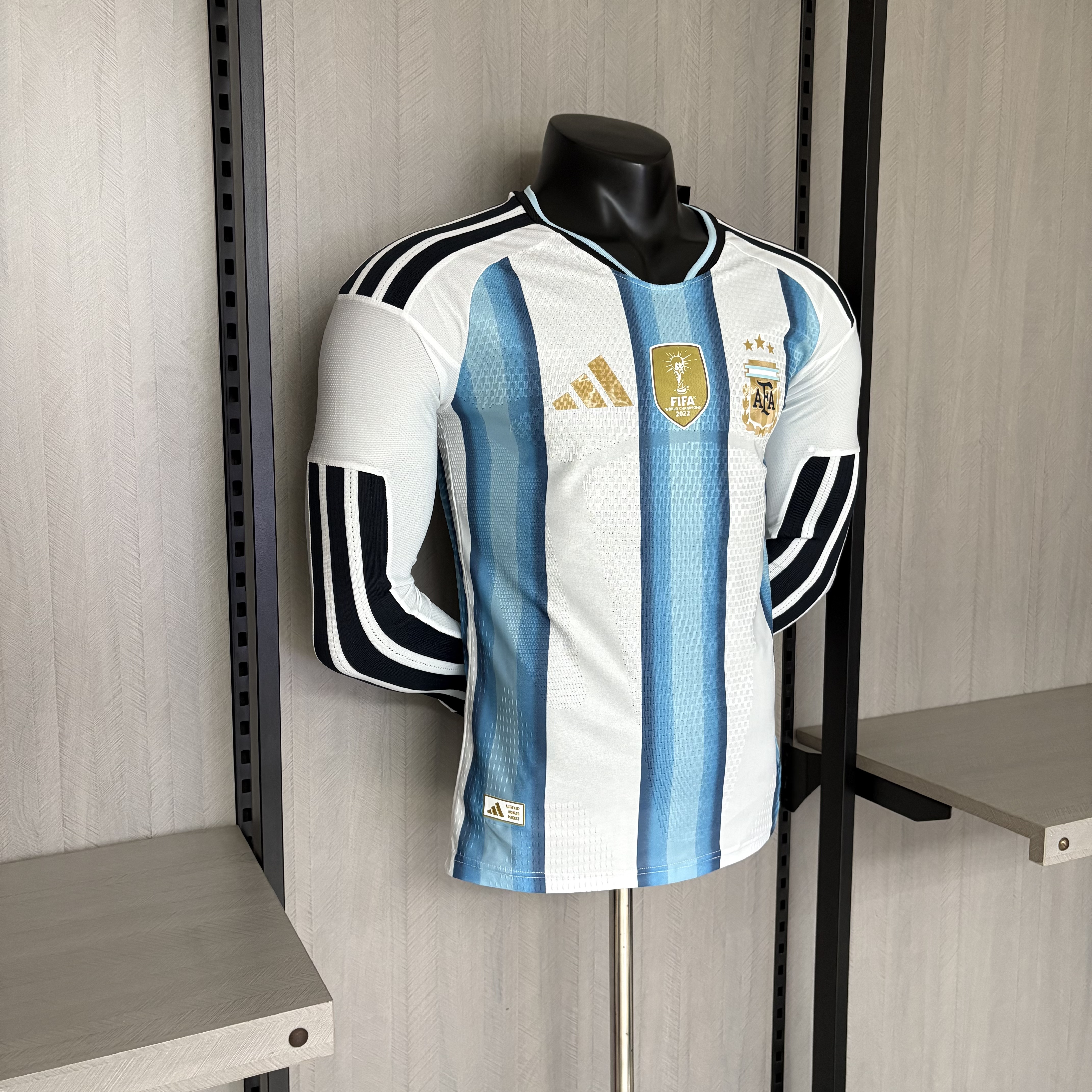 Argentina 2026 World Cup Home Long Sleeve Player Edition Jersey - Three Stars
