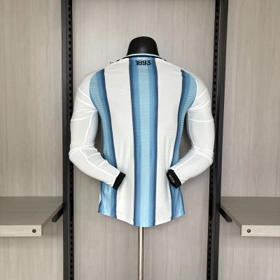 Argentina 2026 World Cup Home Long Sleeve Player Edition Jersey - Three Stars 02
