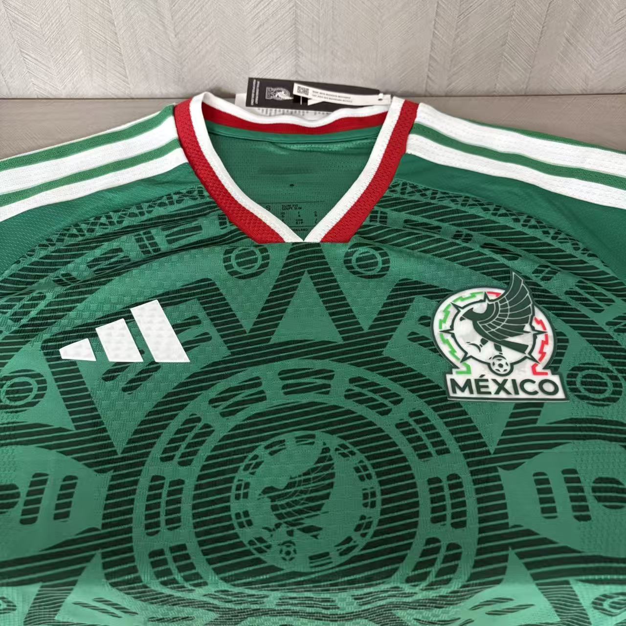 Mexico 2026 World Cup Home Long Sleeve Player Edition Jersey - Vivid Green