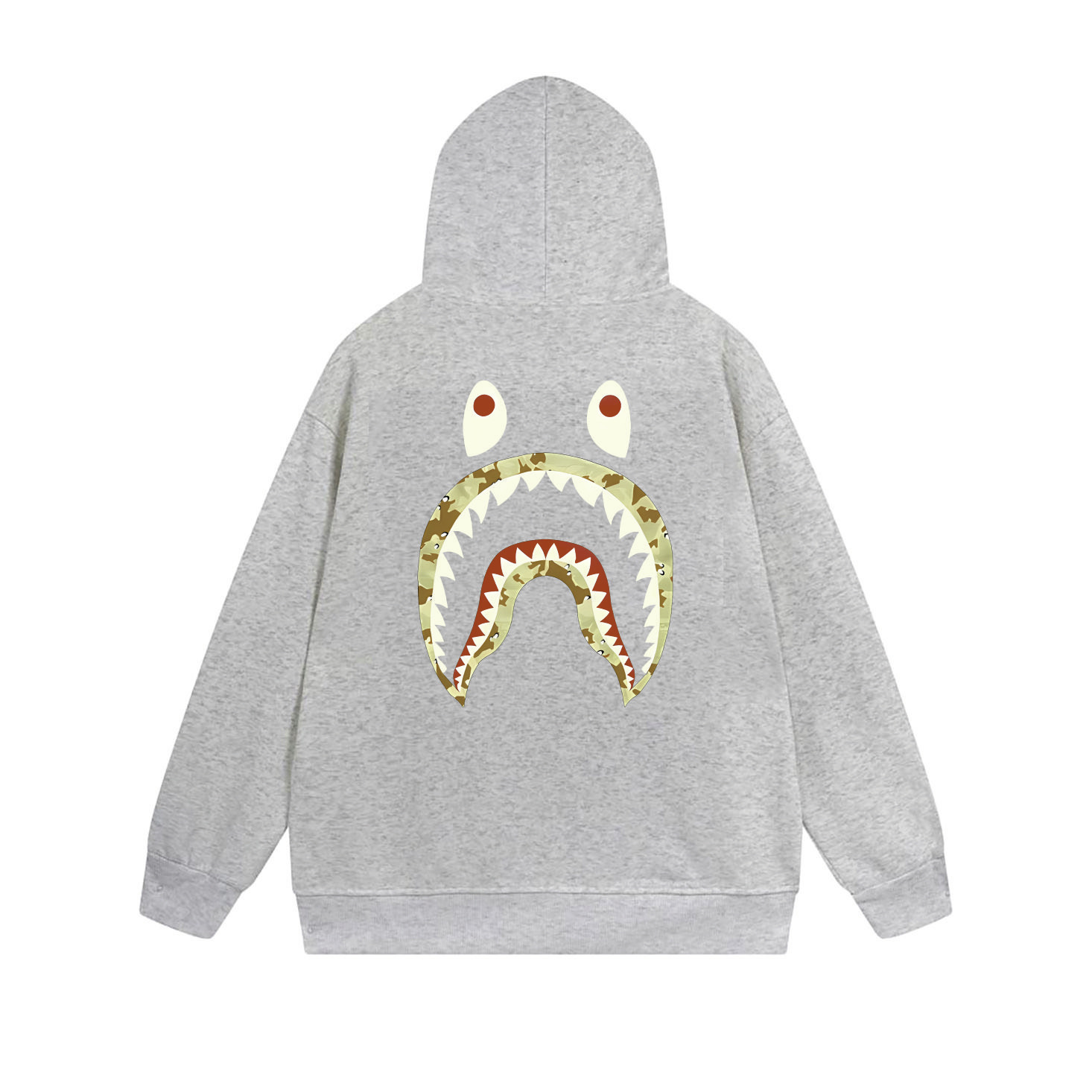 Stussy Bape Camo Shark Head Zip Hoodie XB754