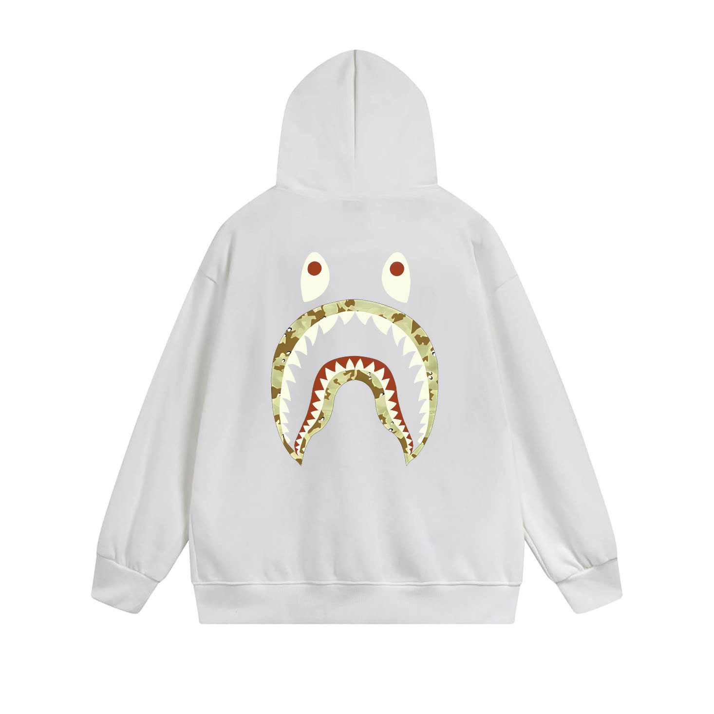 Stussy Bape Camo Shark Head Zip Hoodie XB754