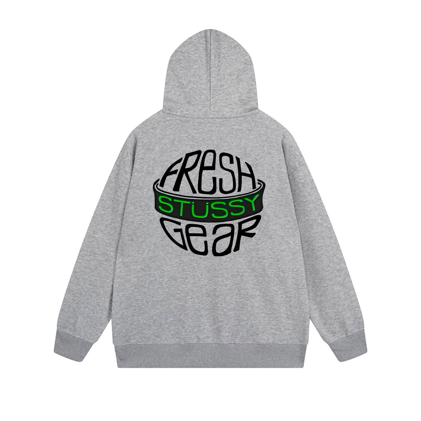 Stussy Fresh Gear Elliptical Badge Zip Hoodie XB776