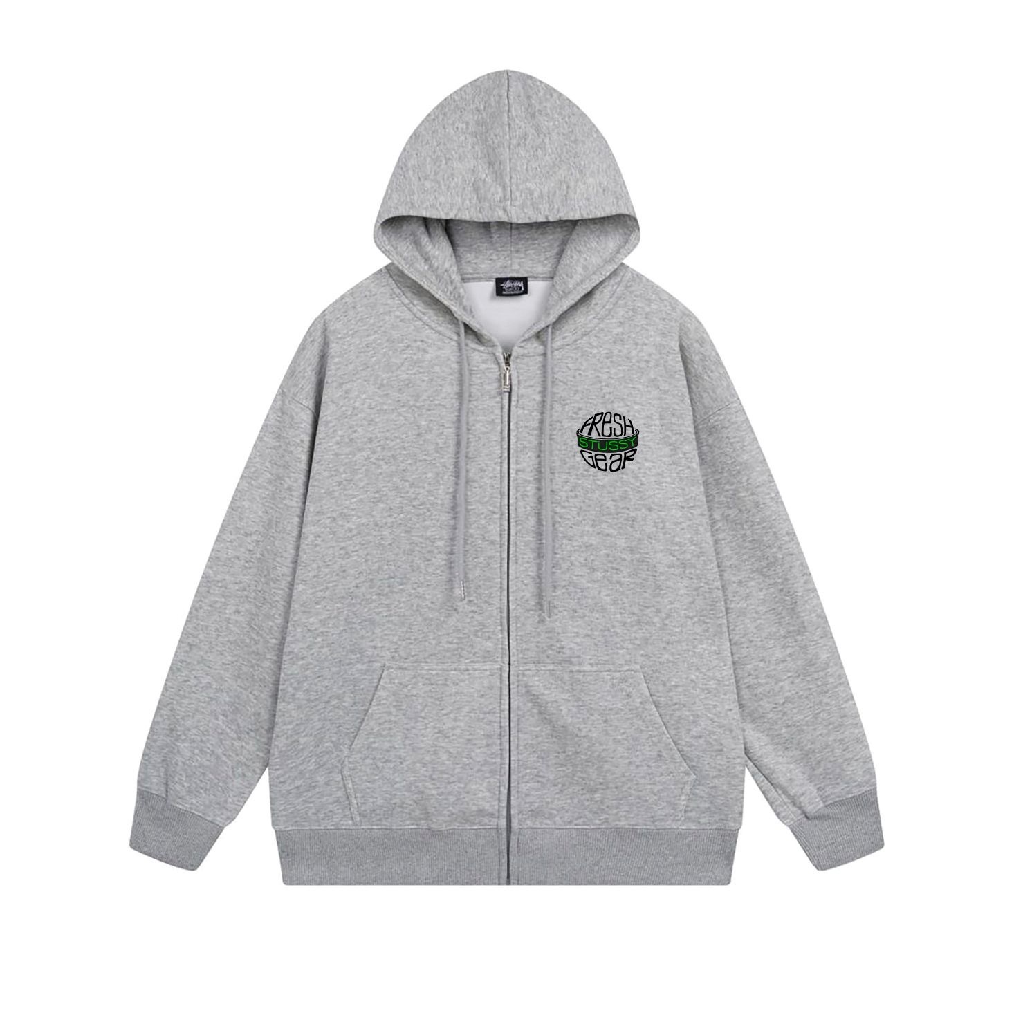 Stussy Fresh Gear Elliptical Badge Zip Hoodie XB776