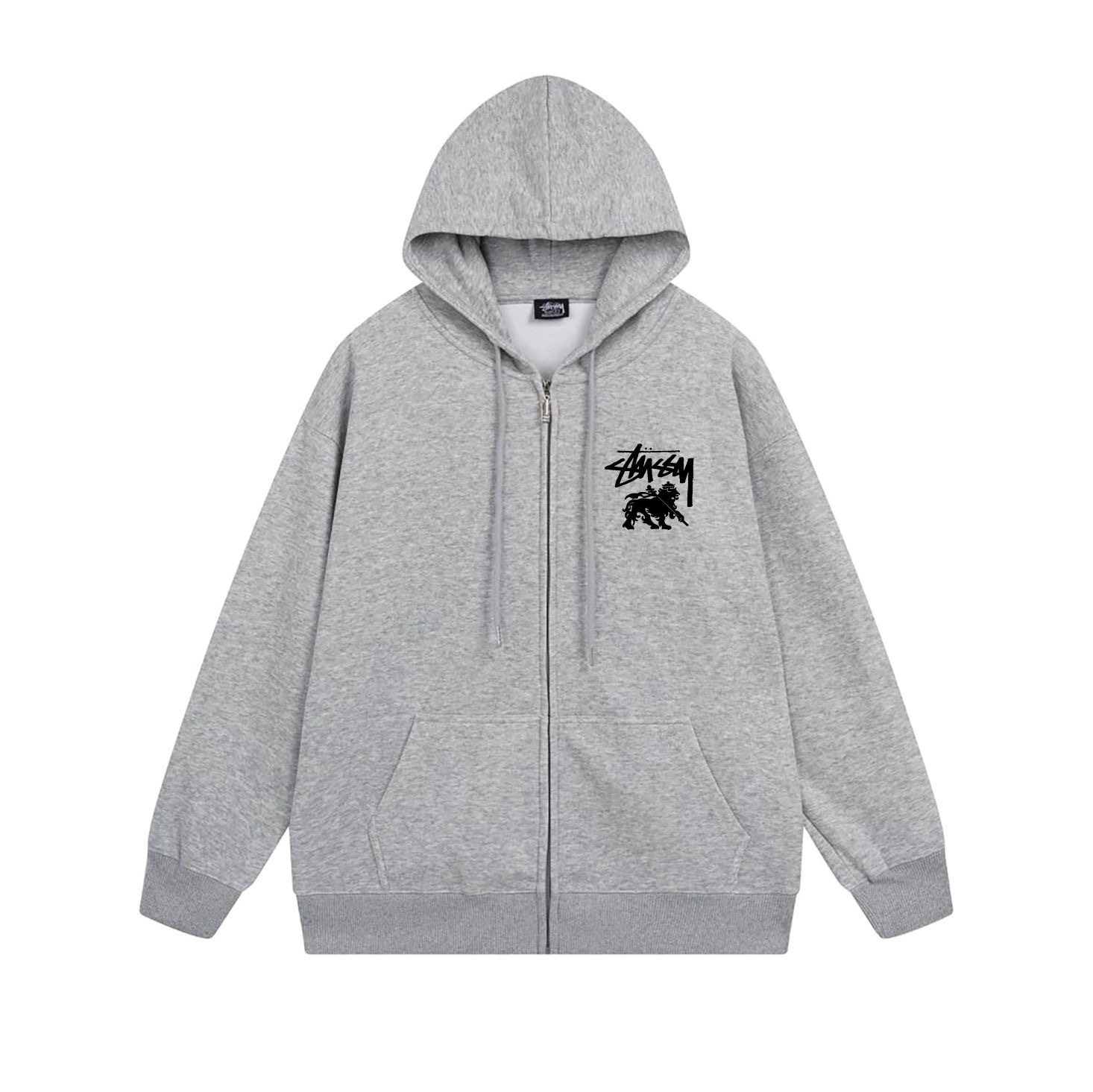 Stussy Lion Dot Regal Feline Emblem Zip Hoodie XB779
