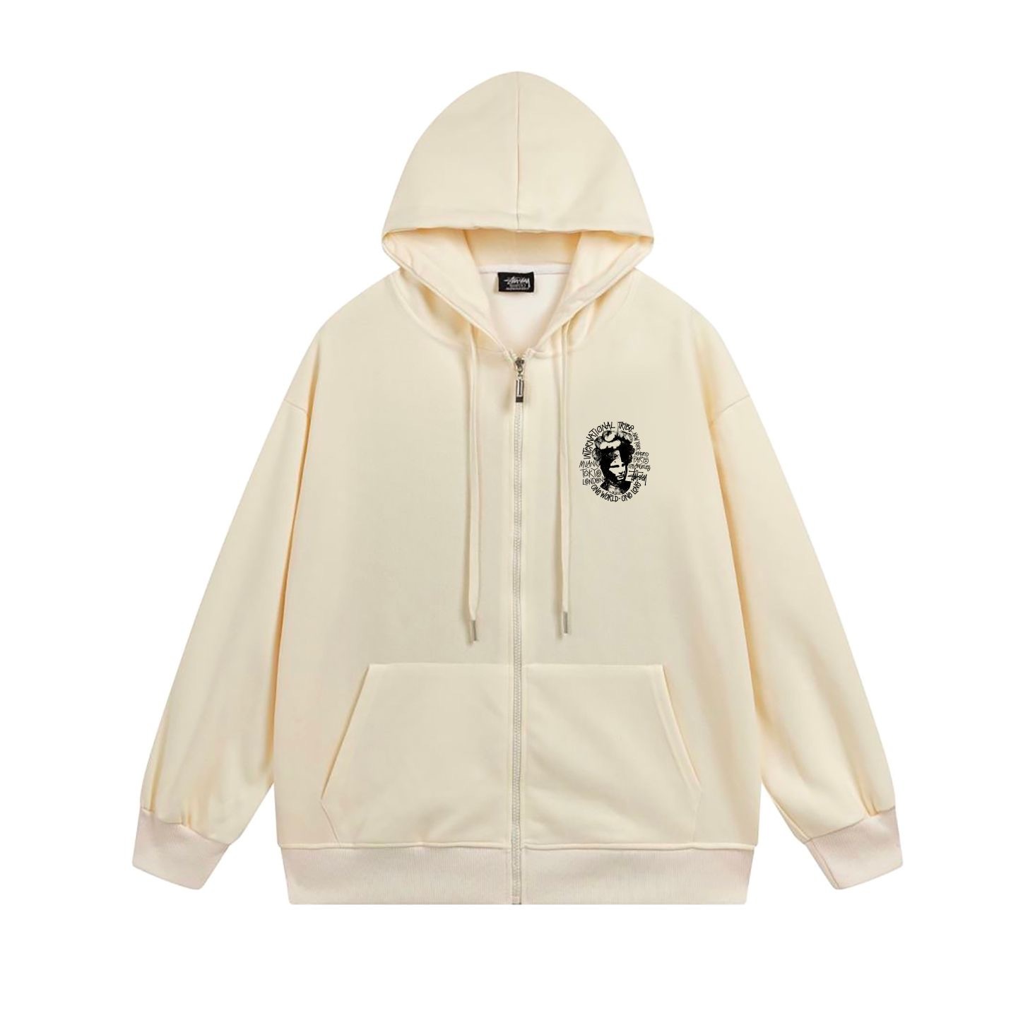 Stussy International Tribe Classical Figure Zip Hoodie XB785