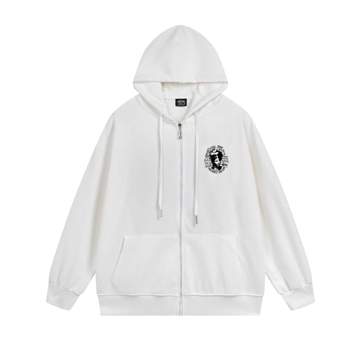 Stussy International Tribe Classical Figure Zip Hoodie XB785