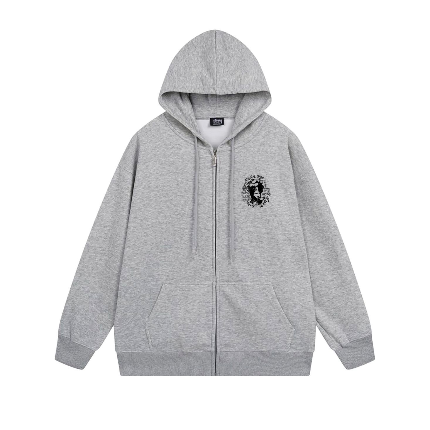 Stussy International Tribe Classical Figure Zip Hoodie XB785