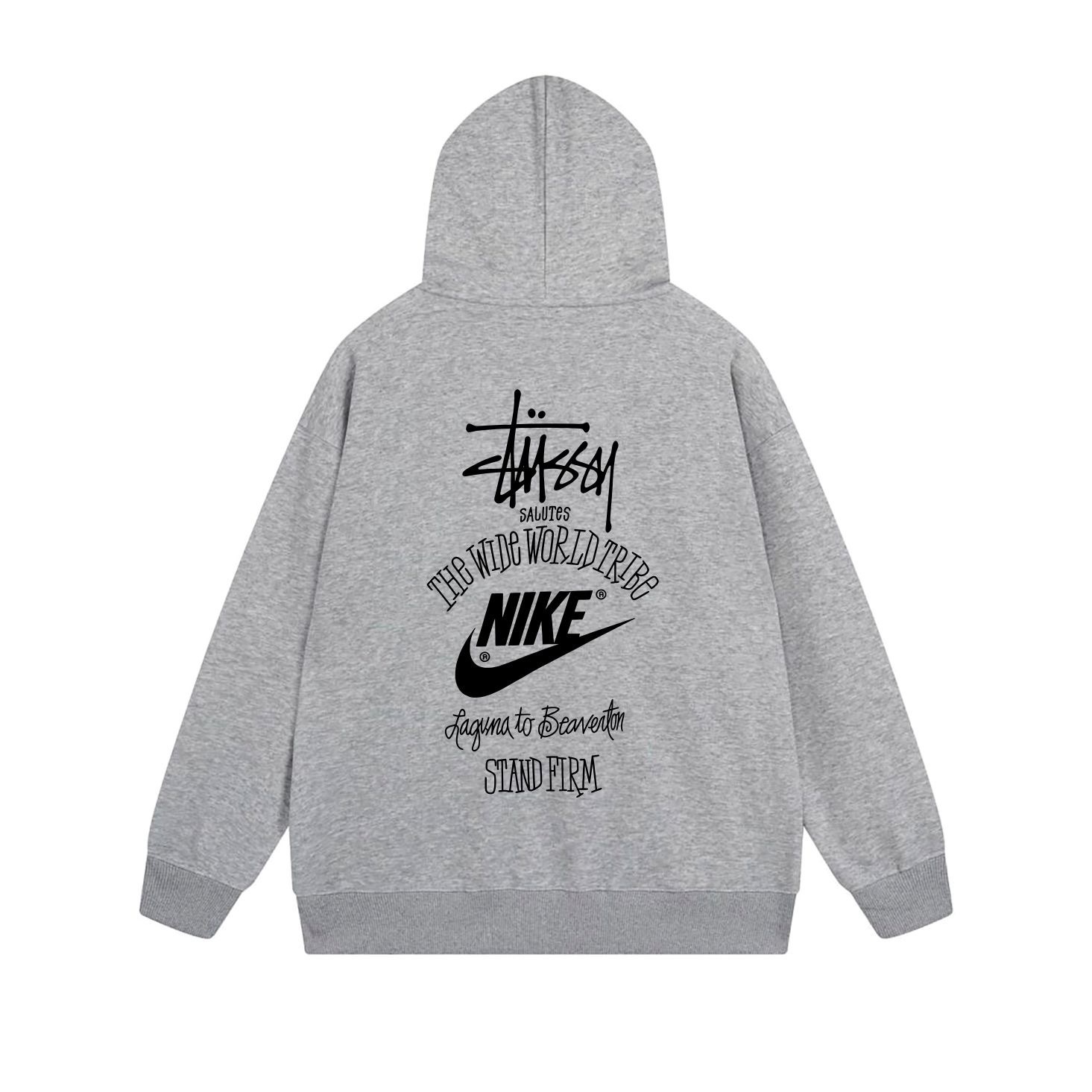 Nike x Stussy The Wide World Tribe Stacked Plaque Zip Hoodie XB788