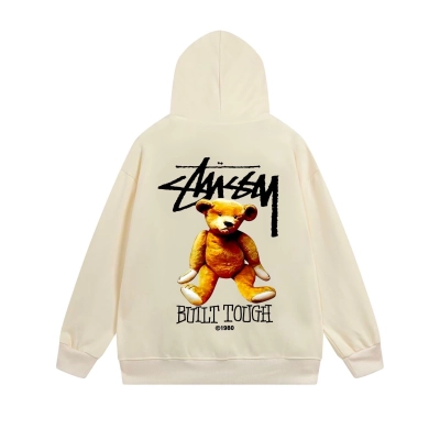Stussy Built Tough Teddy Bear Plush Toy Zip Hoodie XB798 02