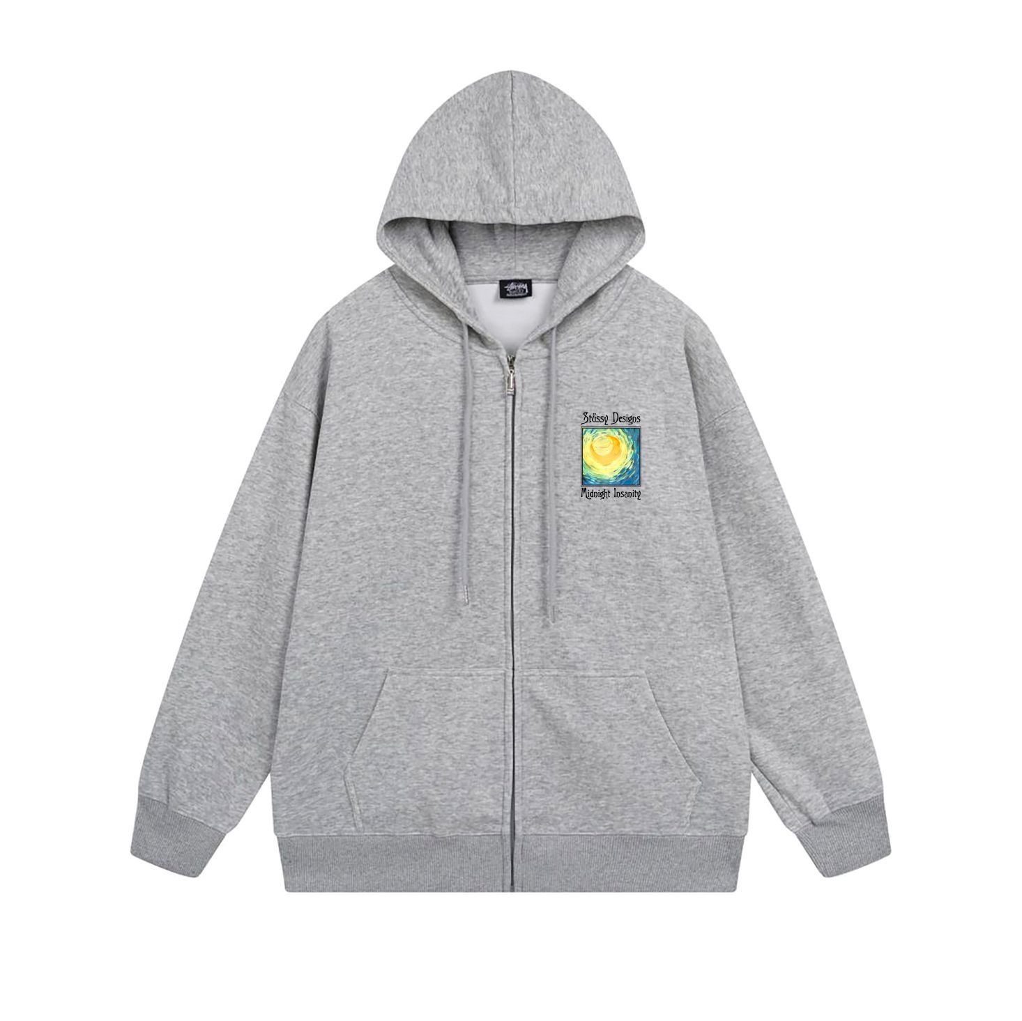 Stussy Midnight Insanity Starry Sky Zip Hoodie XB799