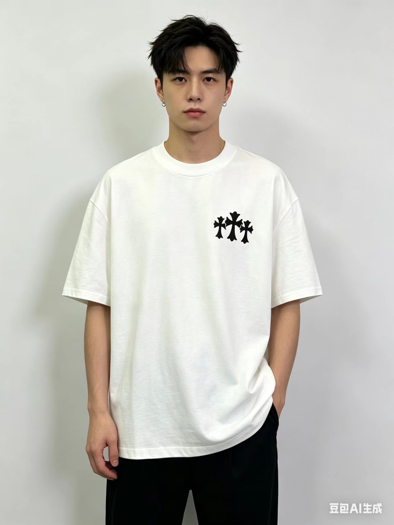 Chrome Hearts Sanskrit Cross Print Tee - White h130