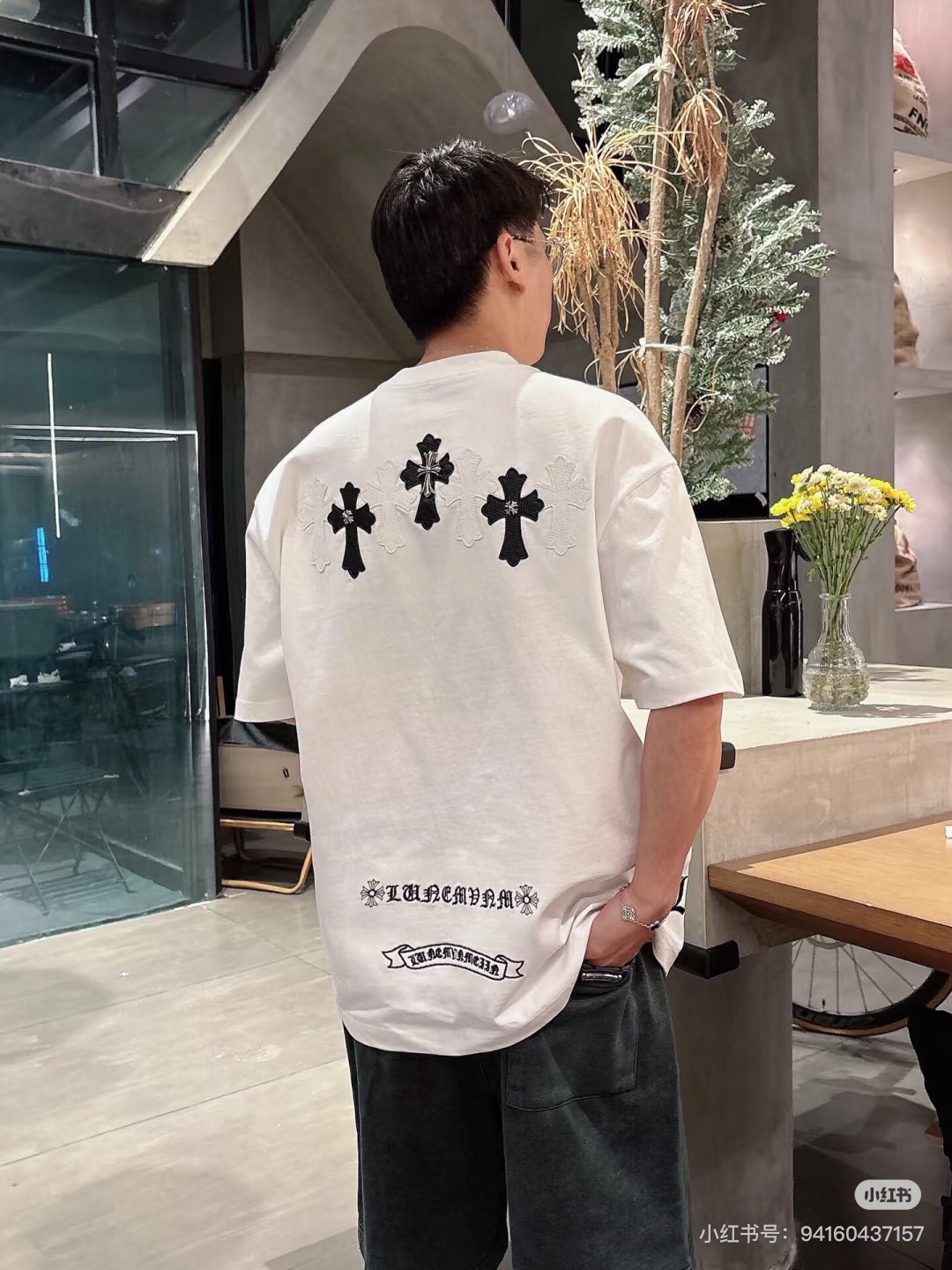 Chrome Hearts 26SS Cross Patch Graphic White Tee h160