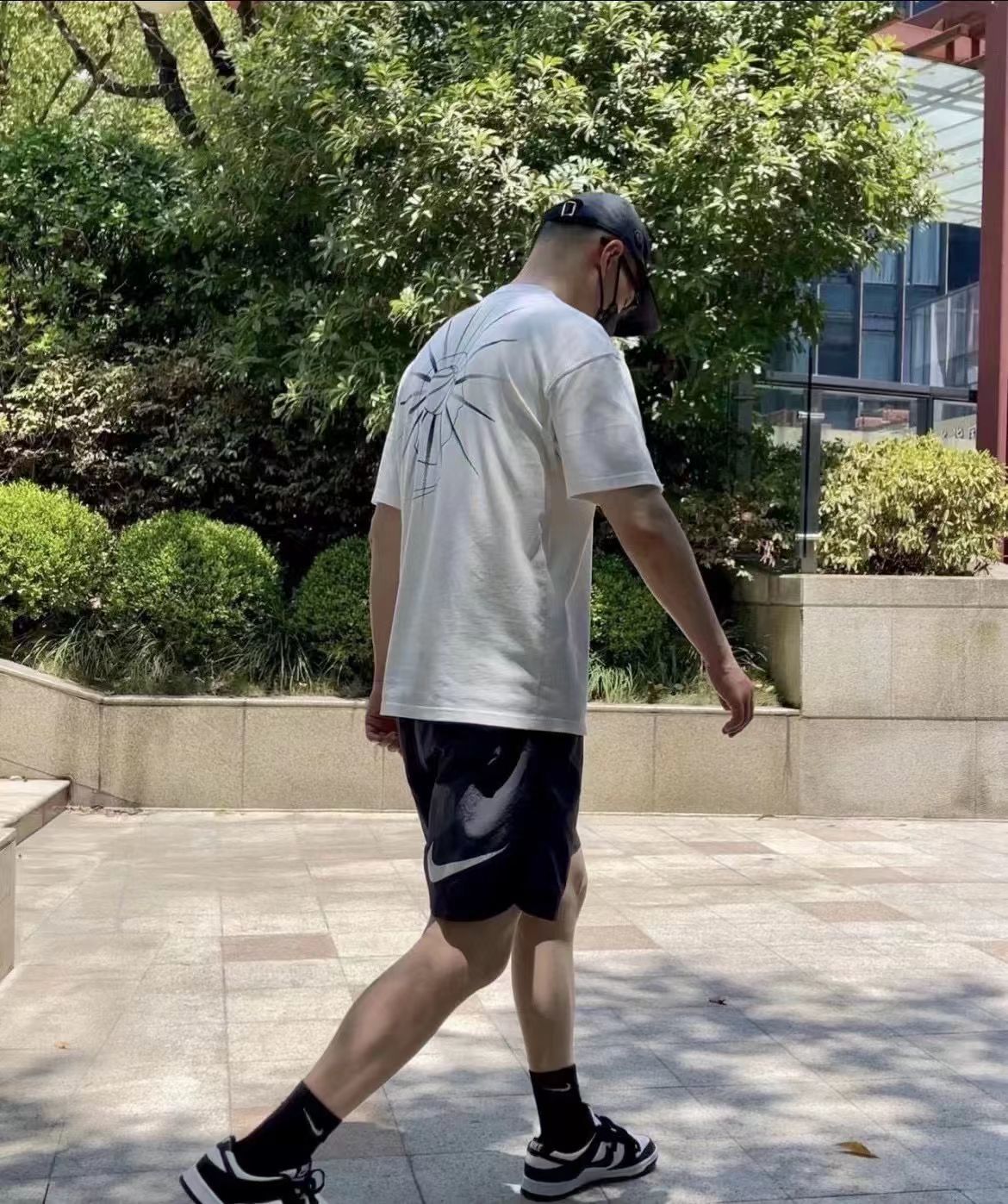 Stussy × Nike Co‑Branded Woven Quick‑Dry Black Shorts h160