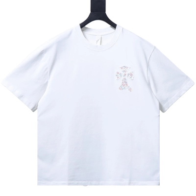 Chrome Hearts Colorful Cross Patch Embroidery Tee - White h170 01