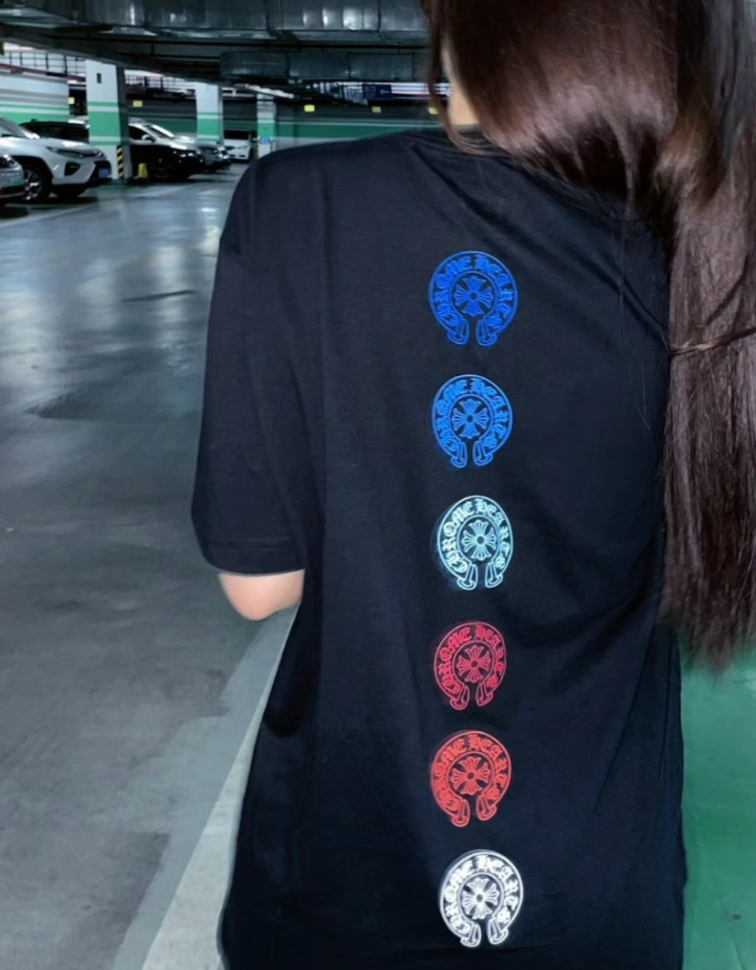 Chrome Hearts Multi-Color Cross Print Tee - Black h170