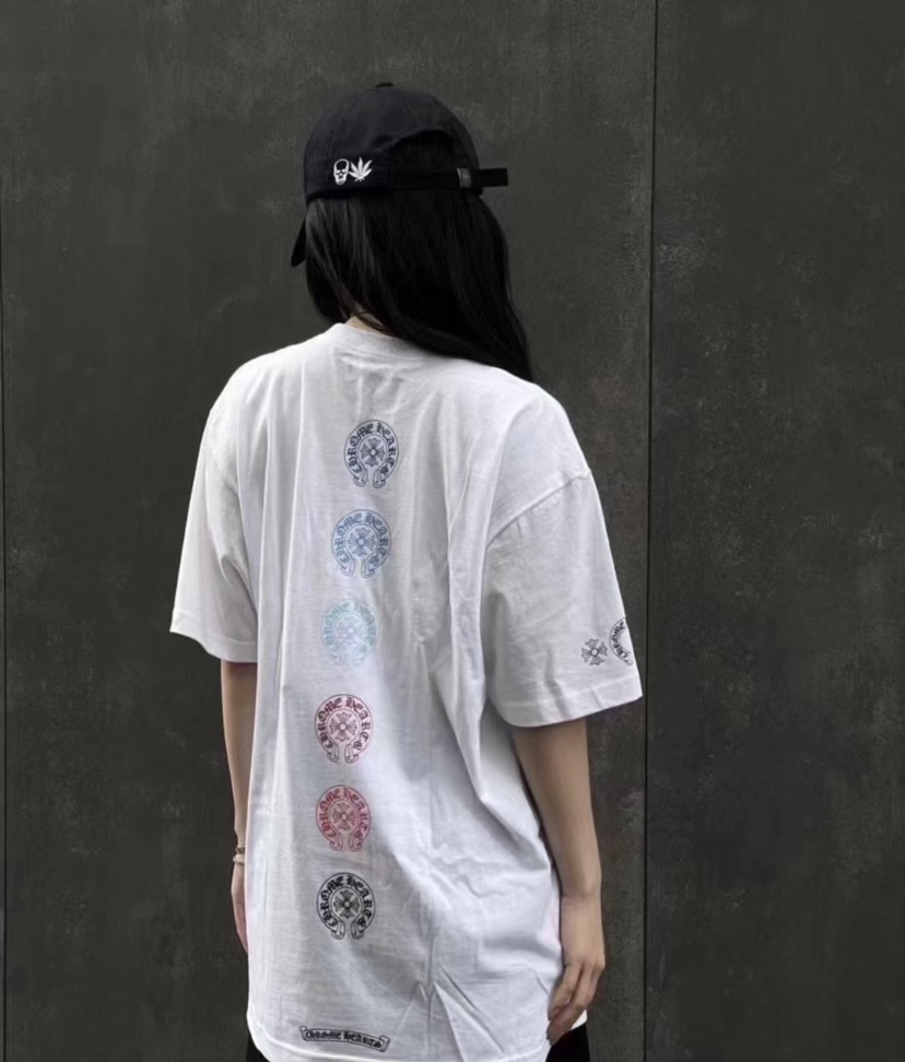 Chrome Hearts Multi-Color Cross Print Tee - White h170