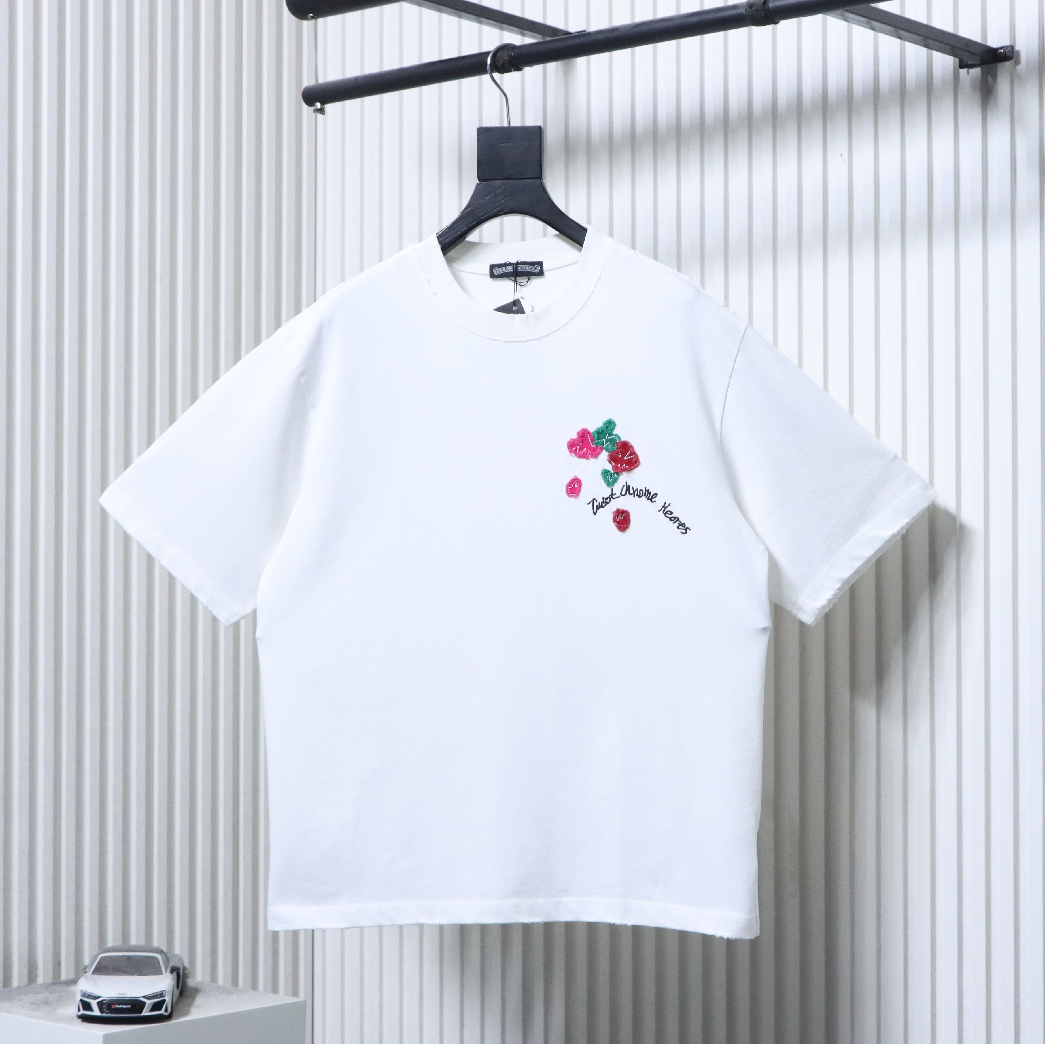 Chrome Hearts Floral Embroidered Tee - White h180