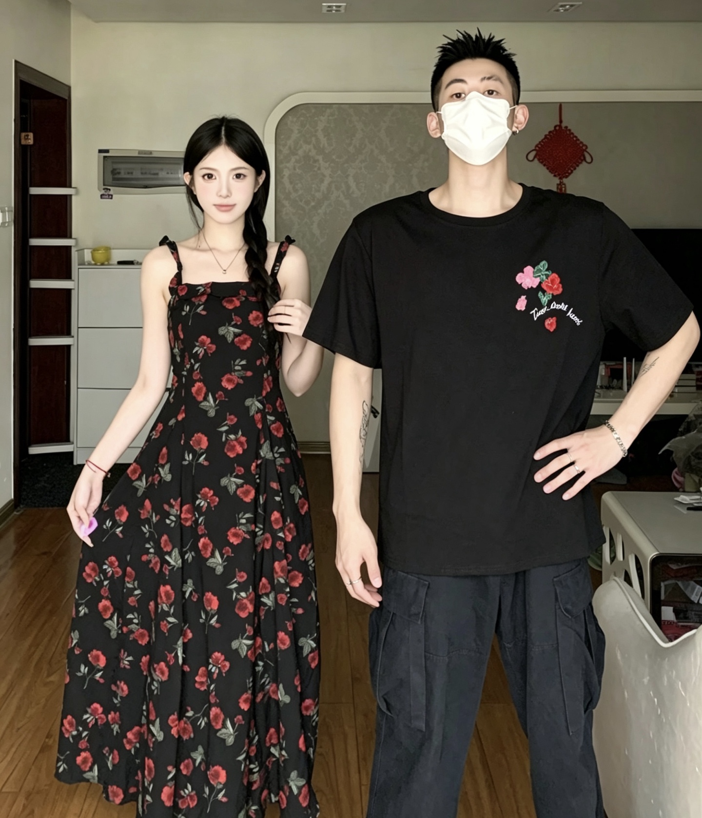 Chrome Hearts Floral Patch Embroidered Tee - Black h180