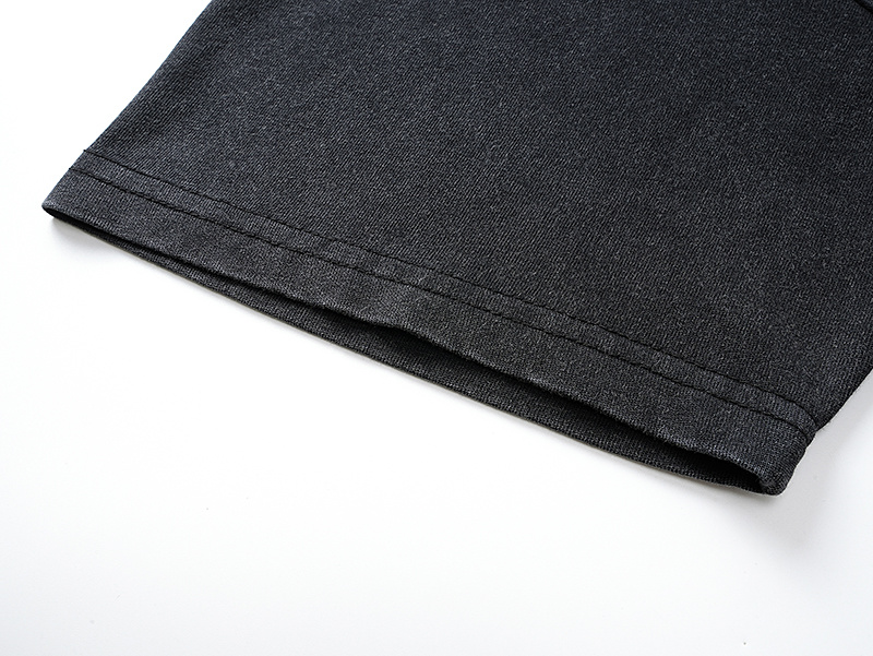 Godspeed Astronaut &amp; Skeleton Hand Graphic Washed Tee - Black P120 1123#