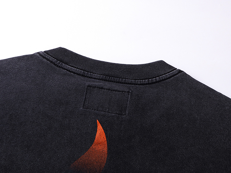 Godspeed Liberty Flame &amp; Mystic Sun Washed Black Tee P120 1133#