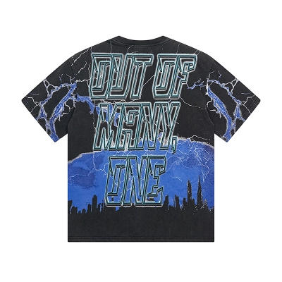 Godspeed Statue of Liberty Lightning Washed Black Tee P120 1150# 02