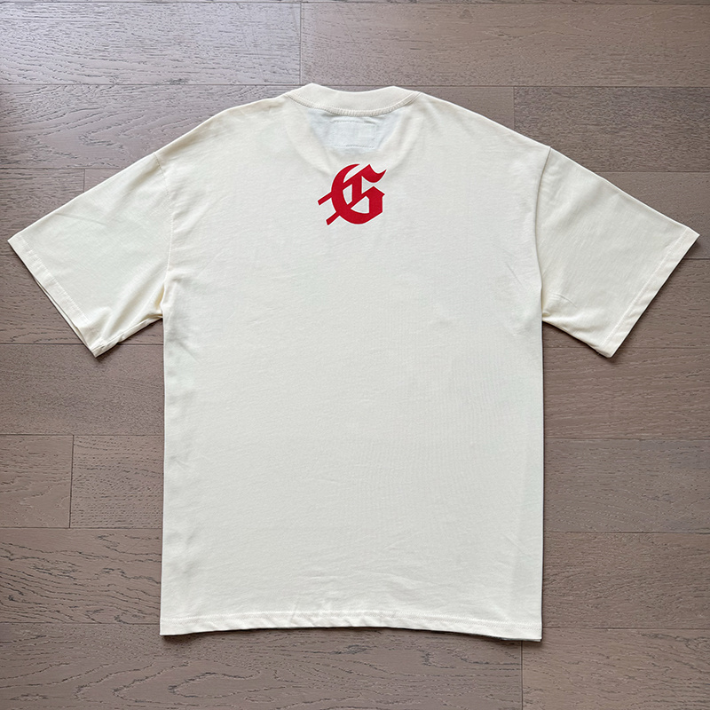 Godspeed Skeleton Couple Beach Scene Vintage Washed Cream Tee P120 3152#