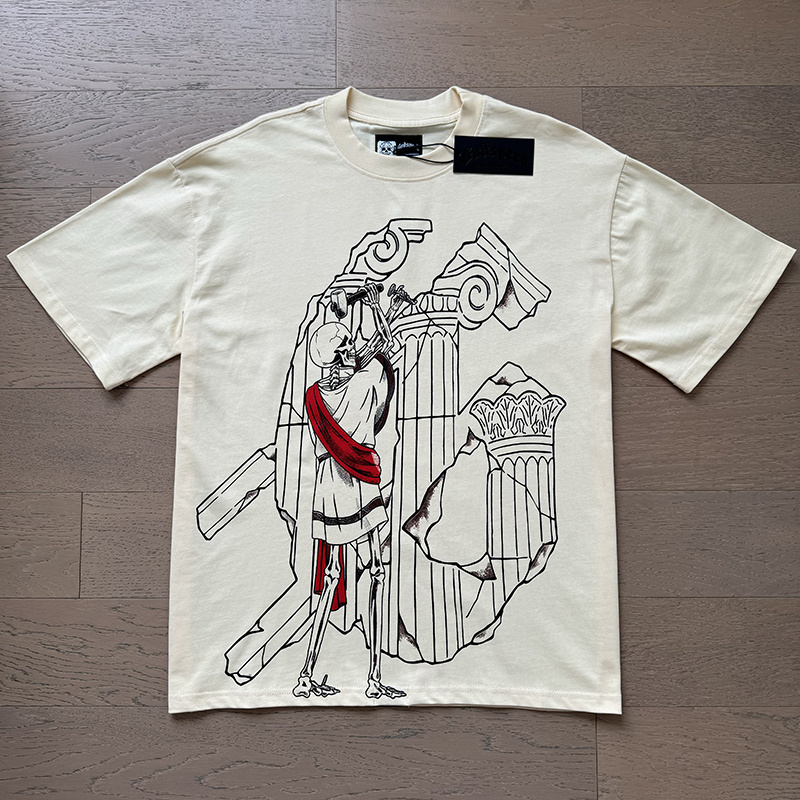Godspeed Ancient Ruins Skeleton Graphic Tee Cream P120 3162#