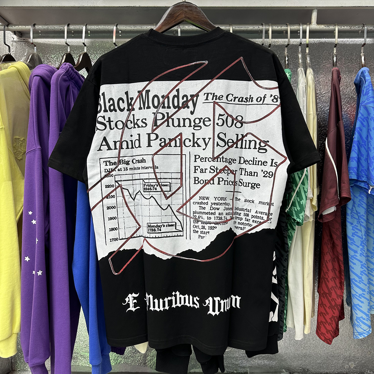 Godspeed Black Monday Newspaper Graphic Tee P120 7037