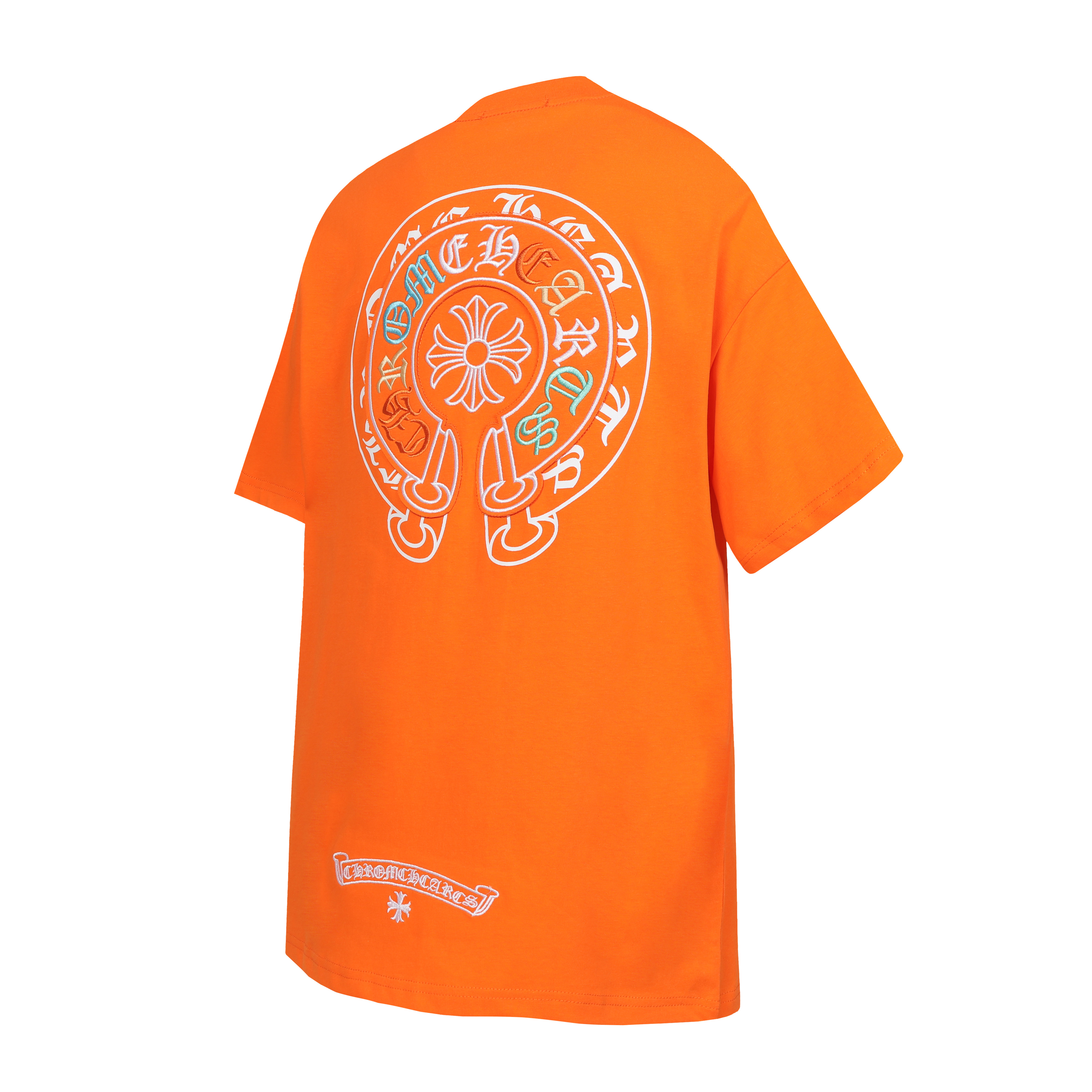 Chrome Hearts Multi-Color Embroidery Horseshoe Cross Four Tone Crew Neck Tee P130 2227