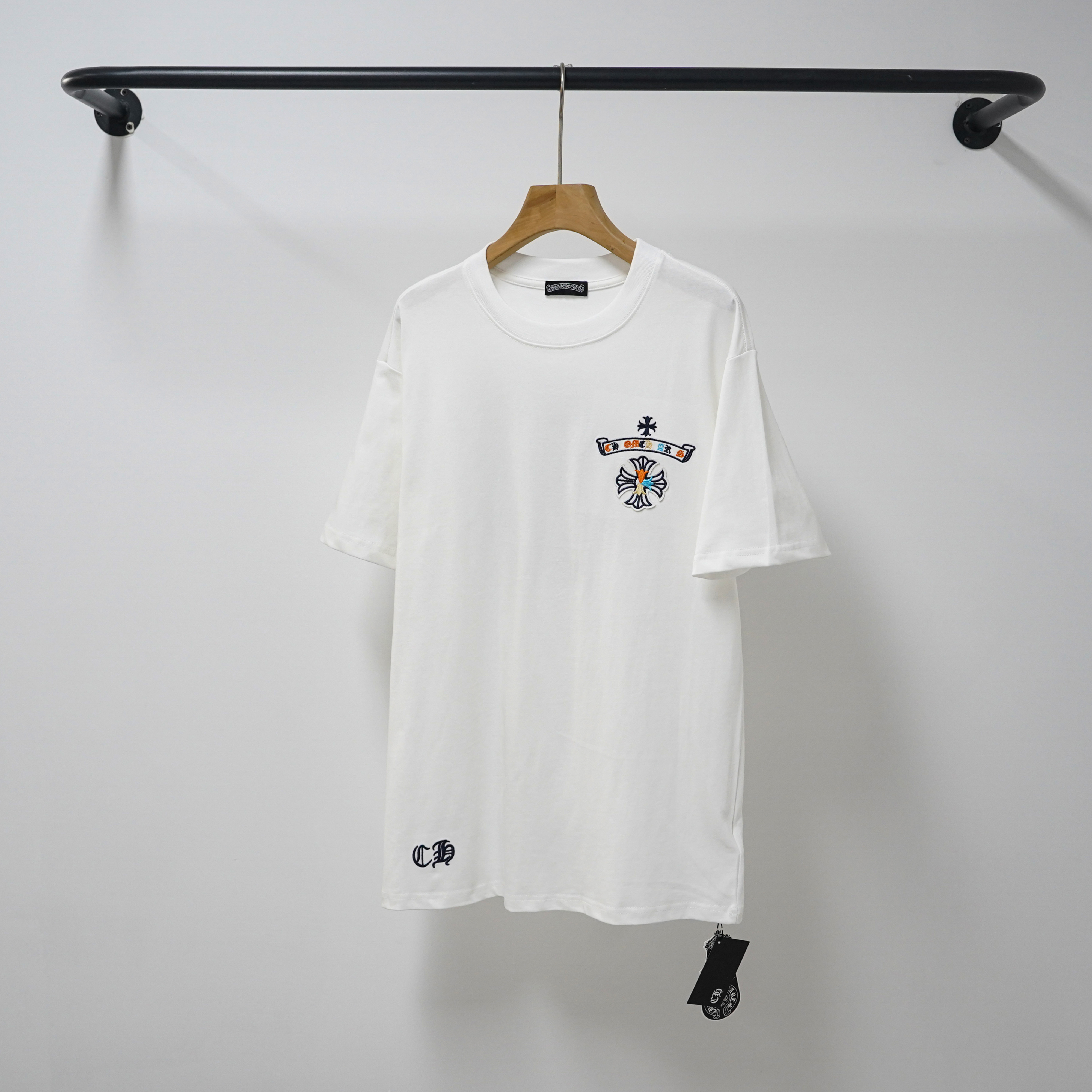 Chrome Hearts Multi-Color Embroidery Horseshoe Cross Four Tone Crew Neck Tee P130 2227