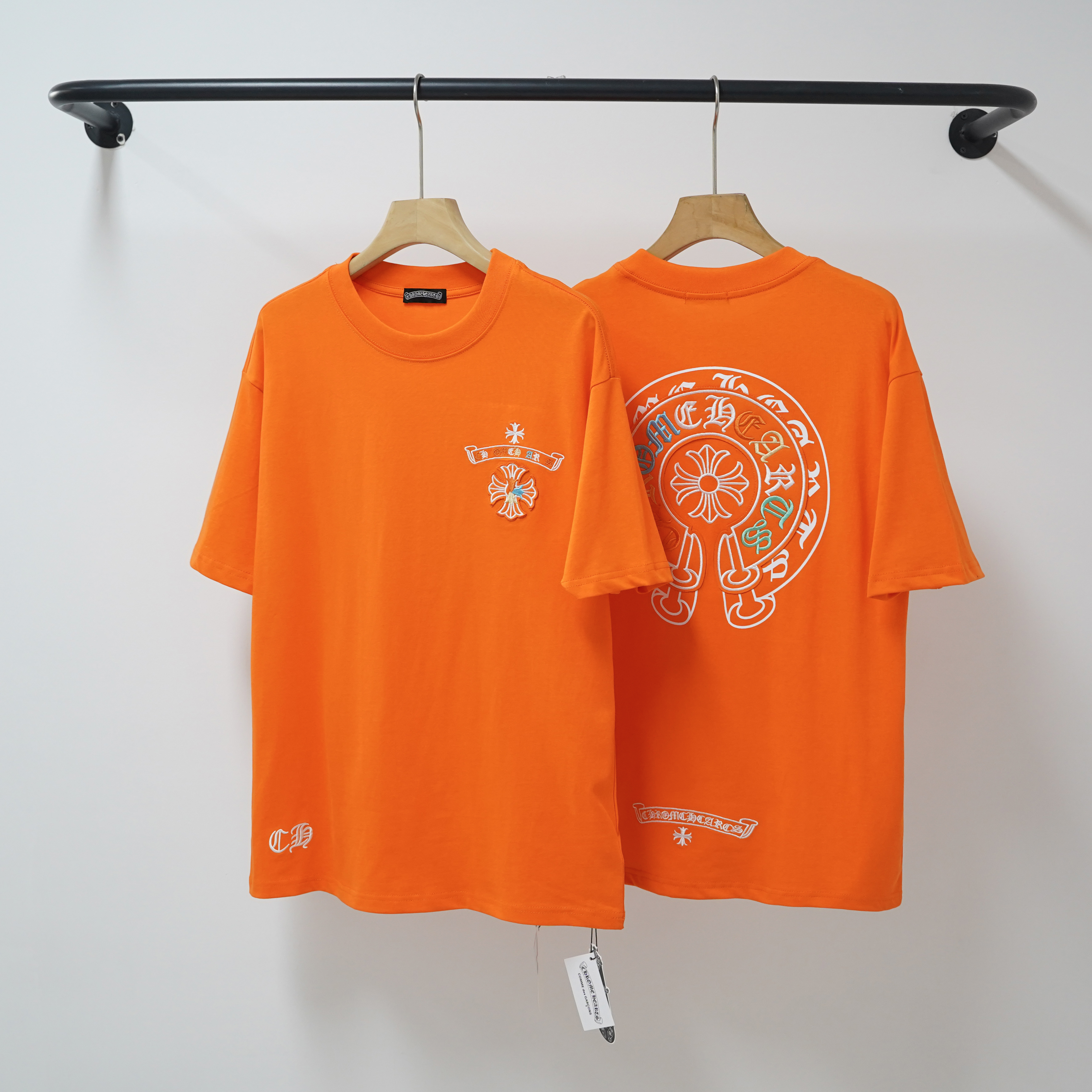Chrome Hearts Multi-Color Embroidery Horseshoe Cross Four Tone Crew Neck Tee P130 2227