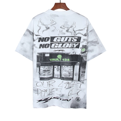 Hellstar Portrait‑City‑Scene Graphic White Tee P140 5630# 02