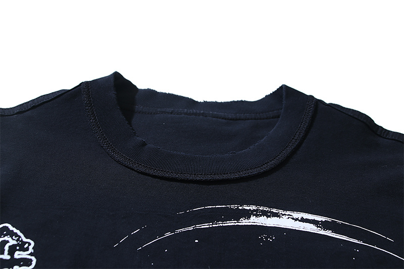 Hellstar Double‑Sided Portrait‑Print Black Tee P140 6782#