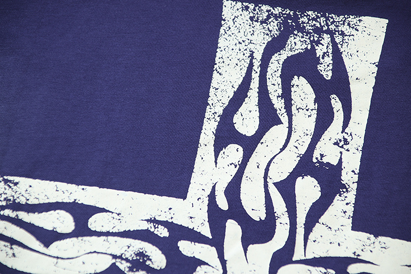 Hellstar No Guts No Glory Salt Girl Cross Graphic Tee Blue P140 6791#