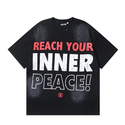 Hellstar Studios Inc. Inner Peace Flame Graphic Tee - Black P140 697# 02