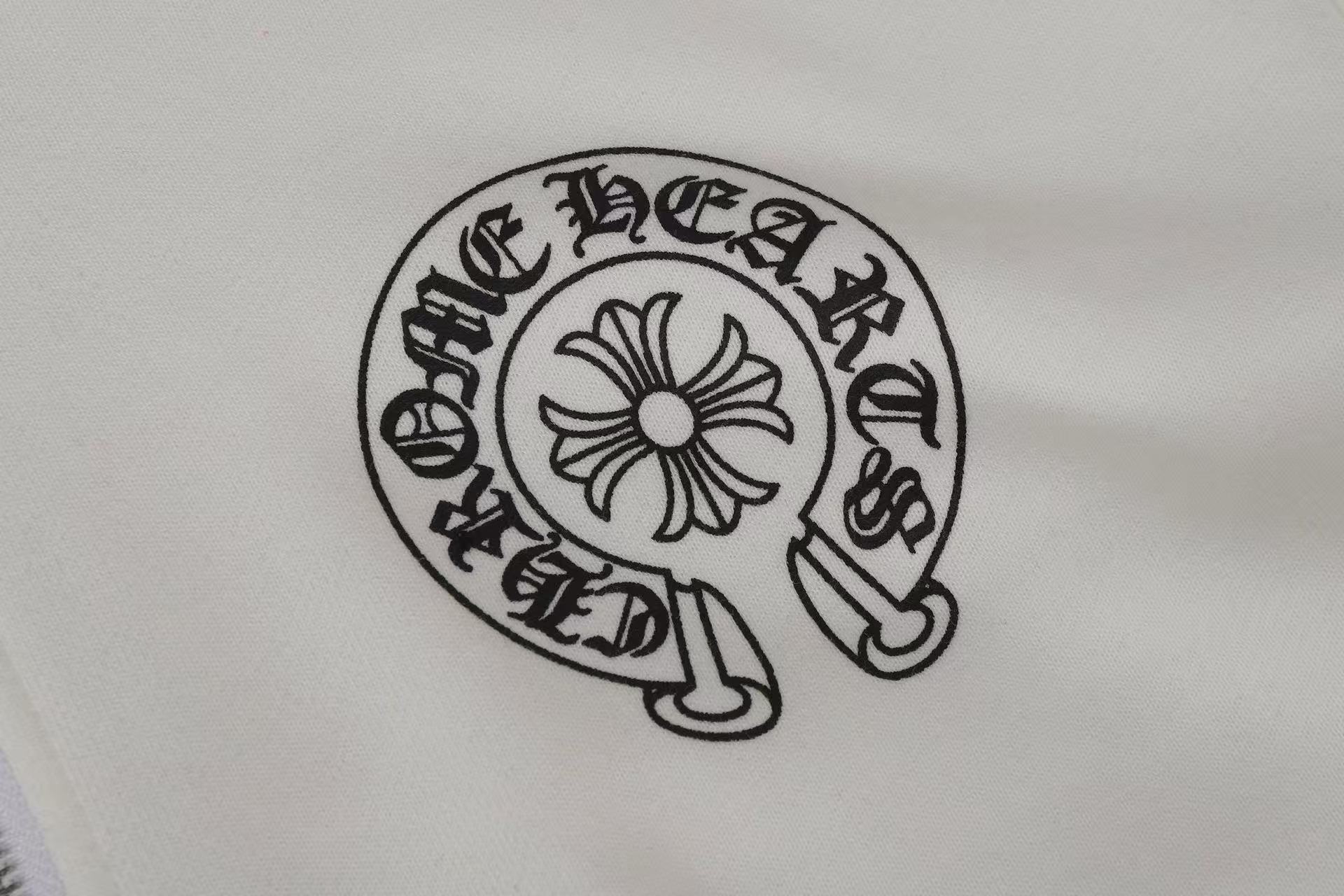Chrome Hearts Horseshoe Cross Zip Hoodie Black/White P200 Y56#