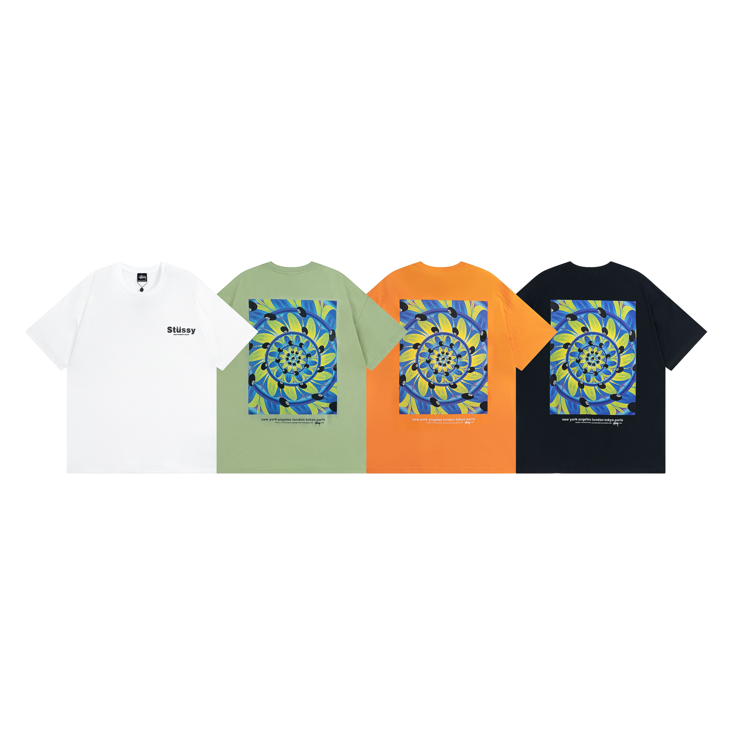Stussy Rabbit Hole Kaleidoscope 8-Ball Graphic Tee XB916