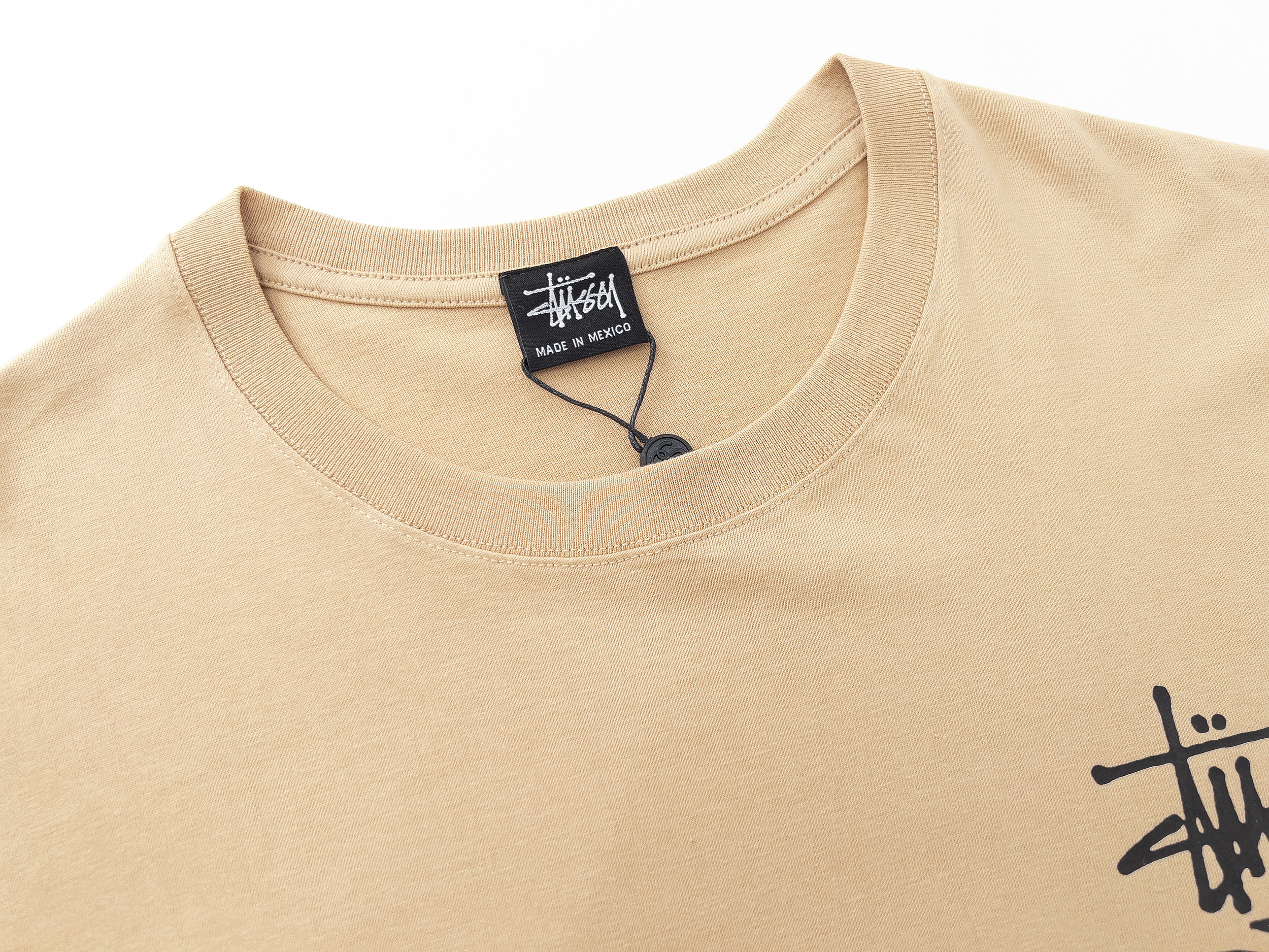 Stussy Crown‑Graphic One‑World Slogan Oversized Short‑Sleeve Tee XB929